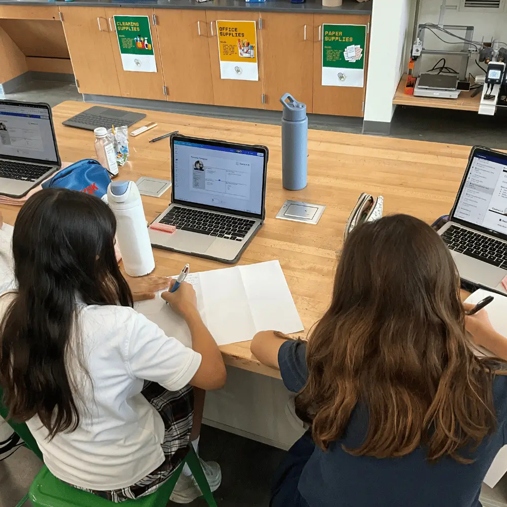 Girls at AWTY International School learning AI through the Teens in AI curriculum-aligned programme
