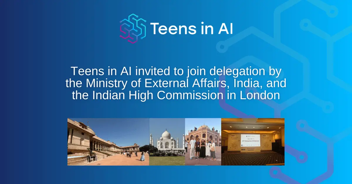 Teens in AI's Head of Commercial Partnerships, Toby Otton, invited by the Ministry of External Affairs, India, and the Indian High Commission in London to join delegation