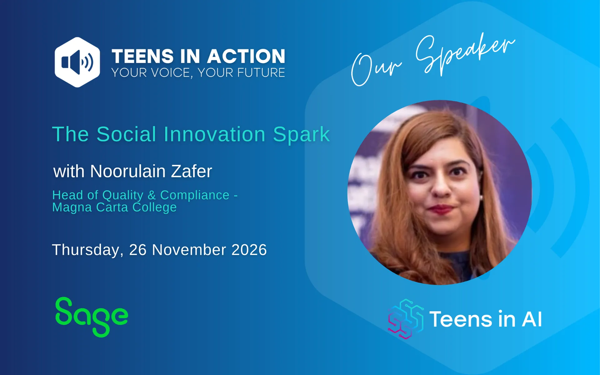 Teens in AI's AI Leaders Workshop with Noorulain Zafer