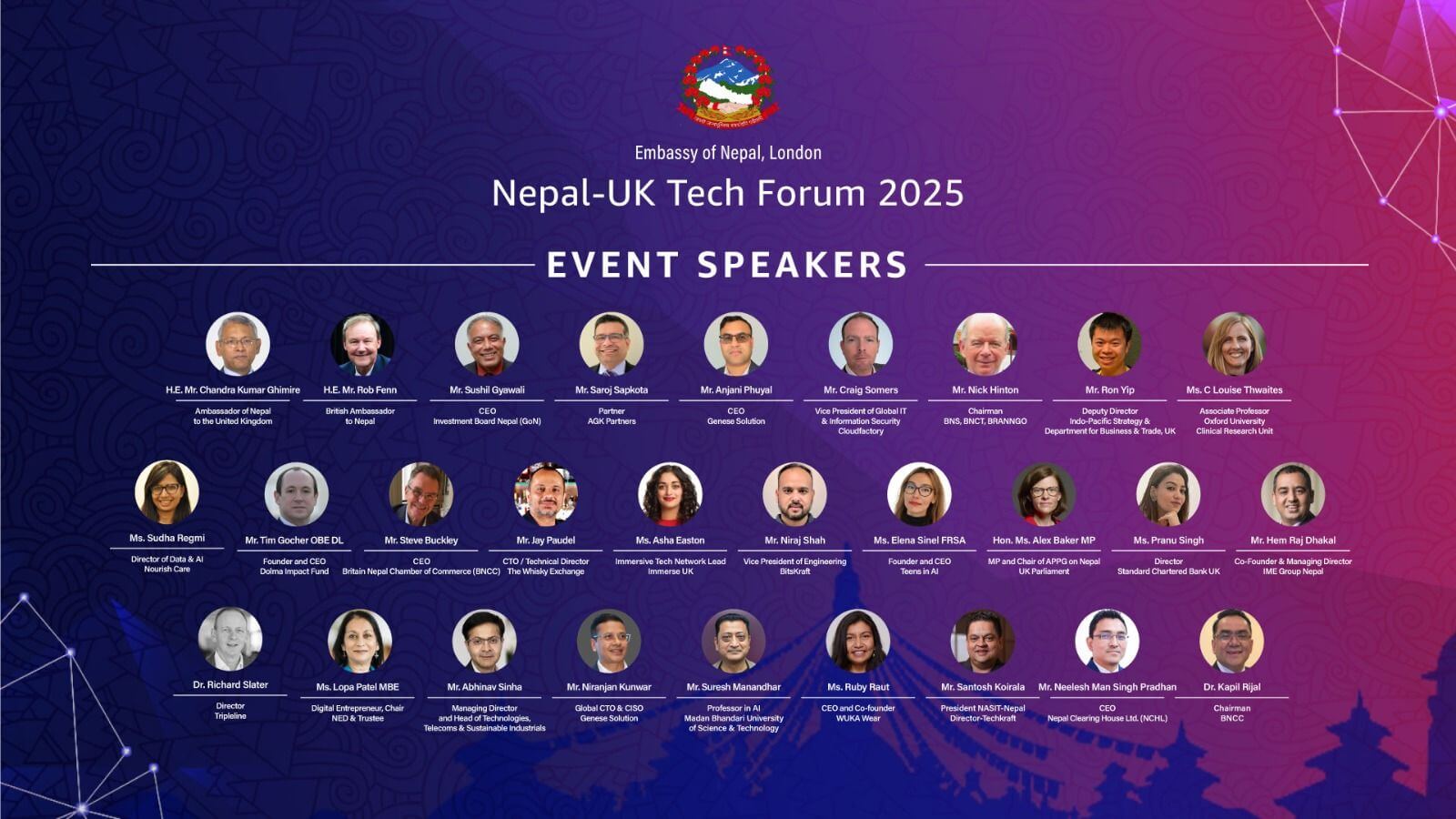 Elena Sinel at Teens in AI moderates and speak on panel for The Embassy of Nepal in London