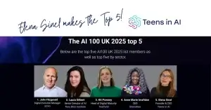 Elena Sinels makes the cut in the Top 5 of the AI100 UK List