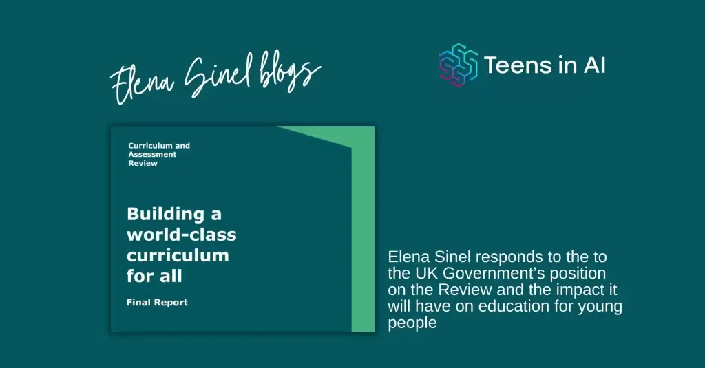 Elena Sinel blogs responding to the UK Government's November 2025 position of the Education Curriculum