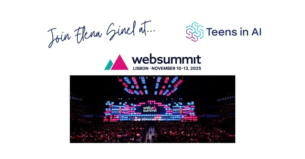 Teens in AI's Elena Sinel attends WebSummit Lisbon
