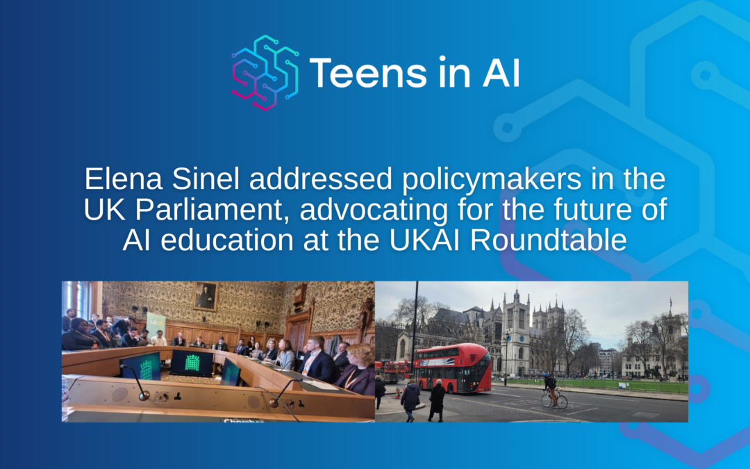 Shaping AI Education: Elena Sinel Speaks at UKAI Roundtable in UK Parliament