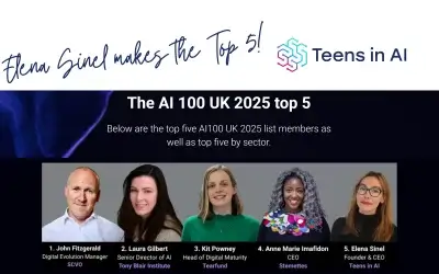 Elena Sinel honoured in the Top 5 of the “AI100 UK 2025” leaders