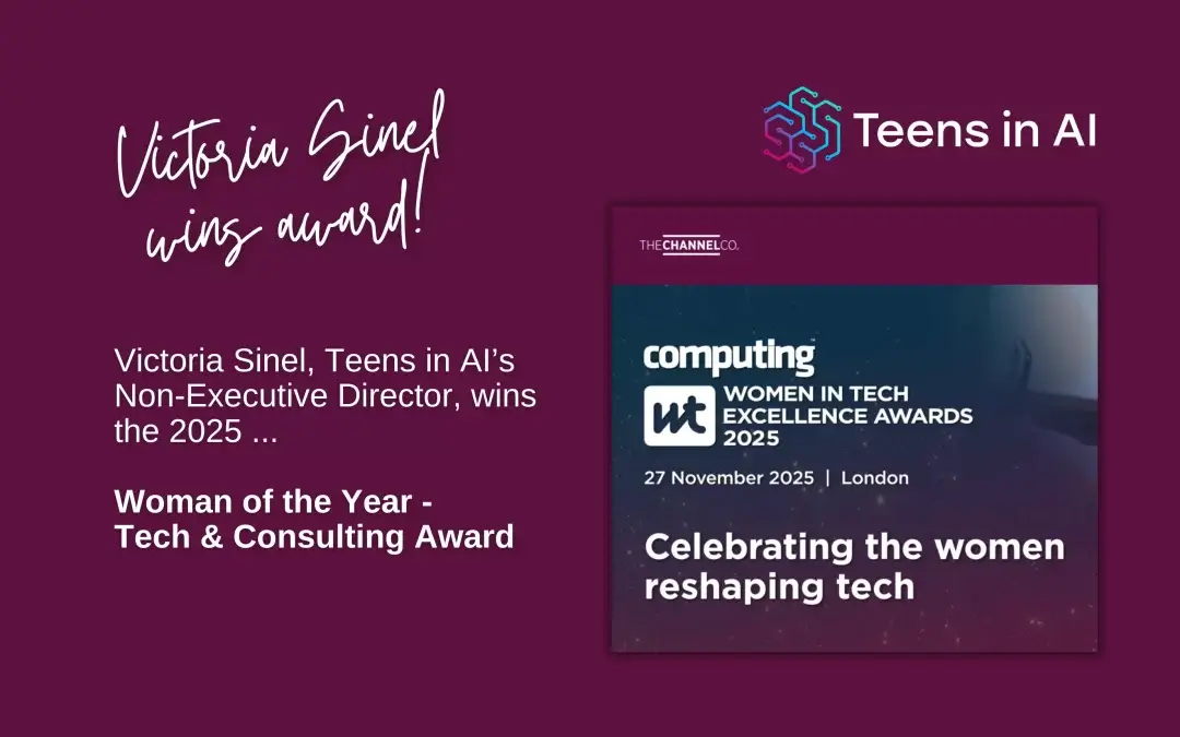 Victoria Sinel, Teens in AI’s Non-Executive Director, wins Woman of the Year Award