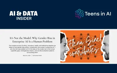 Elena Sinel gives Expert Commentary to AI & Data Insider on Gender Bias in Enterprise AI