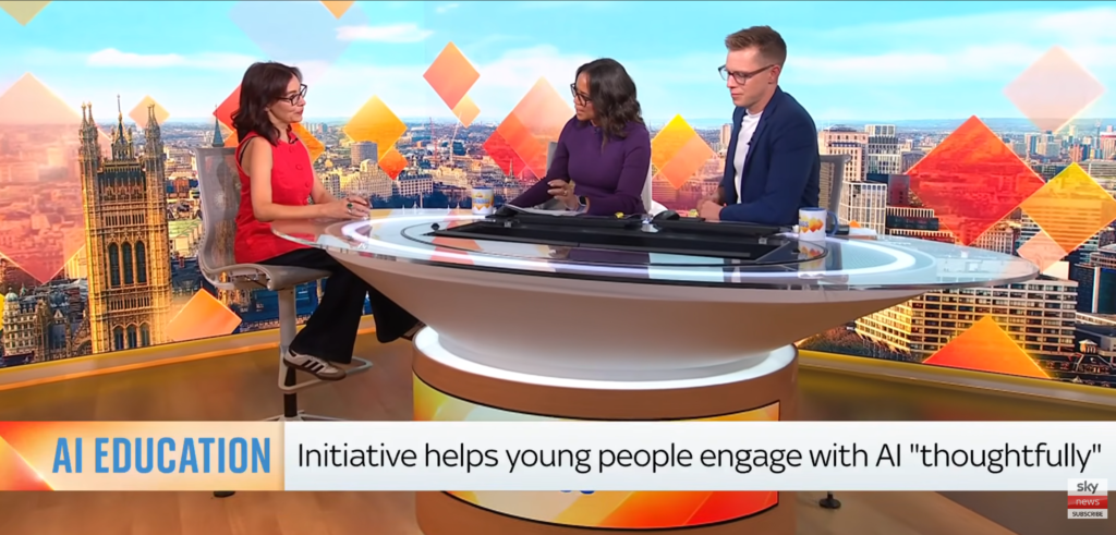 Teens in AI Founder & CEO Elena Sinel invited to interview on Sky News Breakfast Live on 15 June 2026
