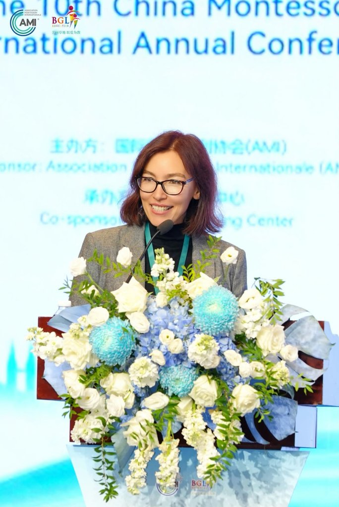 Elena Sinel speaking at China Montessori International Annual Conference